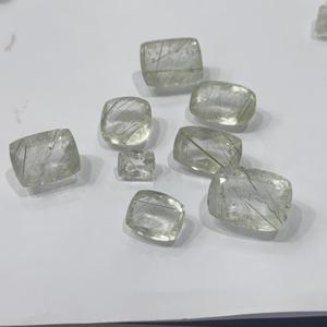 Cojín de cuarzo rutilo natural, piedras sueltas cortadas, piedras preciosas de Cuarzo rutilado facetado de tamaño libre - Product Image 2