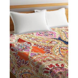 Colcha/Edredón Kantha Tradicional Hecha a Mano con Estampado de Aves y Bordado Floral, para Decoración del Hogar, Lavable - Product Image 3