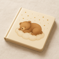 LABON Netter Bär Schlafen PU Leder Notizbuch Quadrat Cartoon Traum journal Kinder Benutzer definierte OEM Memory Diary Geschenk