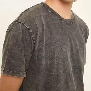 Camiseta vintage de lavado ácido con logotipo personalizado para hombre, ropa de calle de algodón 100% para el mercado de la moda - Product Image 4