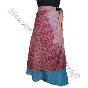 เดรสแฟชั่นใหม่สำหรับผู้หญิงใส่ในฤดูร้อนกระโปรงยาวผ้าไหมมหัศจรรย์2ชั้นแบบเปลี่ยนได้ใส่ได้100วิธีใส่กระโปรงพันแบบวิเศษ - Product Image 2