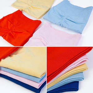 2025 femmes sans couture sport Fitness Yoga entraînement Shorts froissé ventre contrôle bout à bout large bande taille lavé motif - Product Image 6