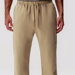 OEM de alta calidad 100% algodón francés Terry hombres pantalones de chándal de lujo en blanco de gran tamaño pierna recta pantalones de chándal personalizados - Product Image 6