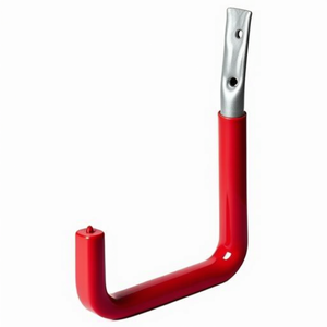 VORMANN Galvanized Steel <b>Wall</b> Hook U-Shaped Red Rubber Projection 250 mm Coat Rack - Product Image 3