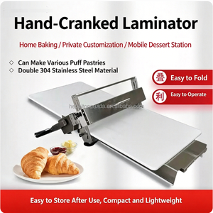 Máquina laminadora de masa plegable con rodillo, espesores ajustables, para pizza, croissant, hojaldre, fondant - Product Image 1