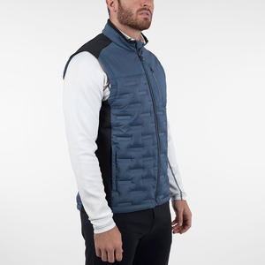 Veste d'hiver légère et formelle pour hommes, veste coupe-vent sans manches avec poches zippées pour la course à pied - Product Image 1