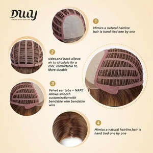 (Solo para EE. UU.) Peluca frontal de encaje sin pegamento Regina-DWY 14 rubia sucia con encaje transparente - Product Image 4