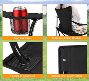 Mobilier d'extérieur moderne Vente en gros Chaise de camping pliante portable en acier inoxydable pour le jardin Profitez du plein air - Product Image 5