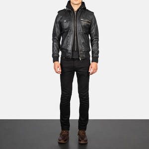 Veste en cuir chaude d'hiver de qualité supérieure La coupe surdimensionnée est complétée par une veste à manches articulées pour homme - Product Image 4