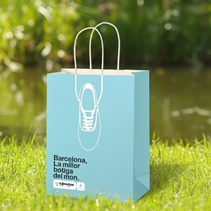 Sac en papier écologique avec revêtement laminé pour les emballages de luxe pour les magasins de vente au détail de produits alimentaires, cosmétiques, vêtements, bijoux - Product Image 3