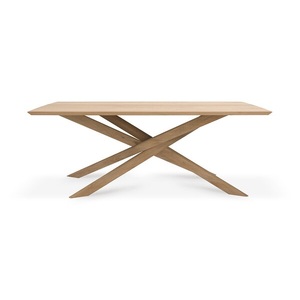 Mesa de Comedor Batara Simple y Económica Hecha de Madera de Teca Maciza de Buena Calidad con Color Natural para Uso en Interiores y Exteriores. - Product Image 1