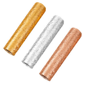 Rotolo di Carta Decorativa Metallizzata da 2,7 Metri, Larghezza 28 cm, in Argento, Oro e Rame per Lavori di Carta - Product Image 1