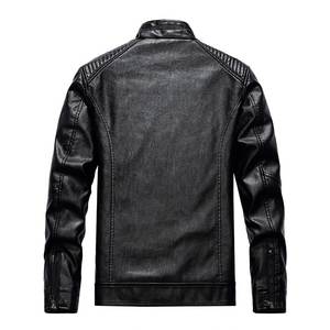 Chaqueta de cuero cálida de invierno a la moda informal para hombre, buena calidad, cuello vuelto, tela larga, nueva condición - Product Image 6