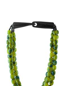 Collier ras du cou statement fait main multicouche et épais pour femme, finition brillante, motif modèle, perles en résine multicolores, ange - Product Image 5