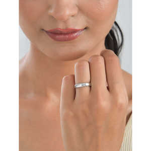 Bagues à la mode en plaqué or rose pour femmes réglables 0.2 carats avec ouverture en grappe de pierres précieuses naturelles - Product Image 3