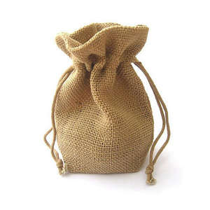 Small Size Natural Jute Canvas Pouch <b>Bags</b> For Shopping Grocery High Quality Handmade Pure Material Tote <b>Bags</b> Everyday Use - Product Image 1