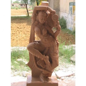 Statue polie au design moderne Article en pierre coupée à la taille pour l'intérieur/l'extérieur et la décoration du jardin de la maison (origine du Rajasthan) TSF - Product Image 1