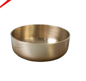Classic Design Round Shape <b>Large</b> Brass Serving Salad <b>Bowl</b> - Product Image 1