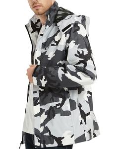 Veste de pluie imperméable coupe-vent d'extérieur légère unisexe nouveauté veste de pluie personnalisée de style High Street pour hommes - Product Image 4