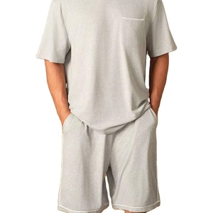 Solid Color Plain Windproof and Winter Two-Piece Style Men's Sportswear <b>Set</b> Breathable <b>Knitted</b> Plus Size Men Street <b>Sets</b> High - Product Image 3