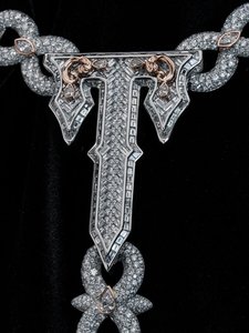 Infinity And Cross Design Hip Hop Chian Necklace <b>Iced</b> <b>Out</b> 925 Sterling Silver Rhodium Plated Moissanite Diamond Statement <b>Chain</b> - Product Image 4