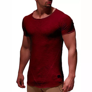 Streetwear personnalisé surdimensionné T-shirt unisexe uni avec logo personnalisé en coton à col rond pour hommes - Product Image 1
