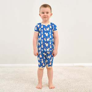 Conjunto de Pijama Corto de Bambú Suave para Niños, Ropa de Dormir Personalizada para Niños, Pijamas de Algodón al por Mayor - Product Image 1