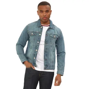 แจ็กเก็ตยีนส์สำหรับผู้ชายแจ็กเก็ตยีนส์สไตล์วินเทจสำหรับฤดูหนาวเสื้อโค้ทอบอุ่นในสหราชอาณาจักรไซส์ S-XXL - Product Image 1