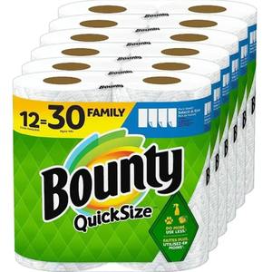 Bounty Select-a-Size Toallas de Papel, 12 Rollos Dobles, Blanco - Product Image 1