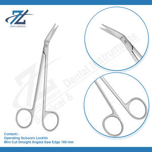 Operating Scissors Locklin Mini Cut Straight Angled Saw Edge Stainless Steel Manual Precision 160mm Pakistan - Product Image 3