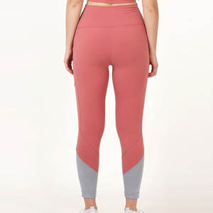 Wholesale Women's High Waist Yoga <b>Leggings</b> Quick Dry & Elastic Waist Closure Solid Pattern Yoga <b>Leggings</b> - Product Image 2