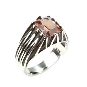 925 Sterling <b>Silver</b> Rectangular Cluster <b>Ring</b> for <b>Men</b> Turquoise Sultanite Stone Rhodium Plated Elegant Everyday Fine Jewelry - Product Image 3