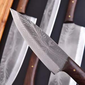 Cuchillos de Cocina Profesionales al por Mayor, Cuchillo de Chef de Acero de Damasco Hecho a Mano con Hoja Afilada, Juego de Cuchillos de Cocina con Mango de Madera - Product Image 4