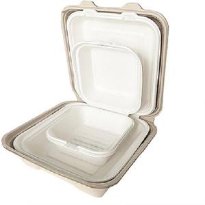 1000ml resistente al agua desechable biodegradable embalaje para llevar cuadrado bagazo fibra contenedor de alimentos esponja forro en relieve 'L' - Product Image 2