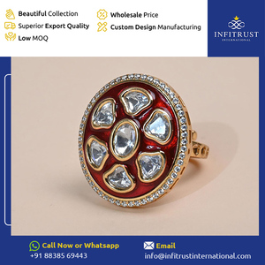 Anillos de Polki de mujer de Plata de Ley 925 de la mejor calidad y más vendidos de diseño exclusivo para ropa de fiesta de boda a precio de descuento - Product Image 2