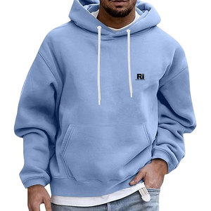 เสื้อฮู้ดทรงหลวมสำหรับผู้ชายผ้าฝ้ายน้ำหนักเบาระบายอากาศได้ดี - Product Image 5