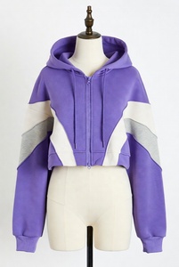 Nouveau design – Sweat-shirt à capuche court surdimensionné personnalisé avec logo pour femme - Product Image 3