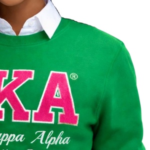 Sweat-shirt en chenille AKA Sorority Inc pour femmes, sweat-shirt à col rond de qualité supérieure avec lettres grecques brodées - Product Image 3