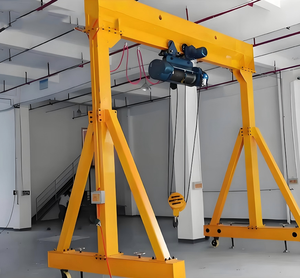 Grue à portique mobile miniature portable à 4 roues, hauteur de levage de 2 m à 3 m, pour les chantiers de construction - Product Image 5