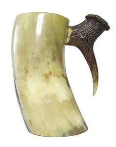 Mug Viking artisanal en corne de buffle écologique de qualité supérieure, décoration d'intérieur pour les fêtes médiévales - Product Image 5