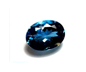 NATURAL London Blue Topaz gemstone Precious Topaz GEMS รูปไข่เหลี่ยมเพชรพลอยสีฟ้า London for making Jewelry - Product Image 6