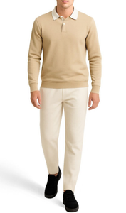 Polo de Manga Larga para Hombre, Directo de Fábrica, Calidad Premium, Piqué 50% Algodón/50% Poliéster, 220 GSM, Cuello Polo con Solapa en Contraste - Product Image 6