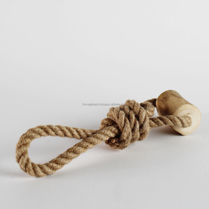 Coffee Wood Loop Tug Dog Toy Vietnam Manufacturer OEM ODM Supplier Wholesale Bulk Eco Friendly <b>Rope</b> Tug Toy For Dog Chewing Play - Product Image 4