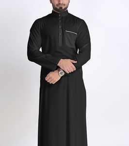 Robe Ethique Musulmane Traditionnelle Style Qatar Thobe de Prière pour Homme Costume à Blocs de Couleurs Brillants pour Hommes Islamique Vente Chaude Vêtements pour Hommes Jubbah - Product Image 3