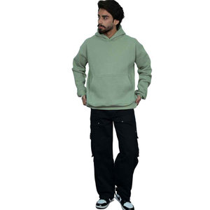 Sudadera con Capucha Personalizable de Felpa Técnica Azul Bebé para Hombre, Cómoda, 100% Algodón, Chándal, Sudadera con Capucha para Otoño - Product Image 6