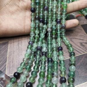 Collar de Plata de Ley con Cuentas de Fluorita Arcoíris Natural de 8mm, Cristal Curativo, Regalo para Ella - Product Image 4