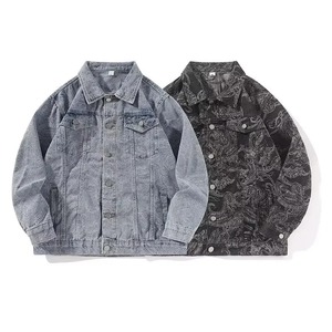 Veste en jean à la mode pour hommes printemps automne Style coréen Hipster Slim Fit brodé taille Baggy Vintage marque Hip Hop coupe ample - Product Image 5