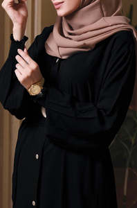 Long Sleeve Muslim Embroidery Women <b>Abaya</b> for Sale Solid Color Breathable New Arrival Ladies <b>Abaya</b> Straight Sequin Printing - Product Image 2