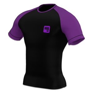 Rashguard violet pour homme - T-shirt de compression haute performance pour le surf, le MMA, le BJJ et les entraînements en salle de sport - Product Image 2