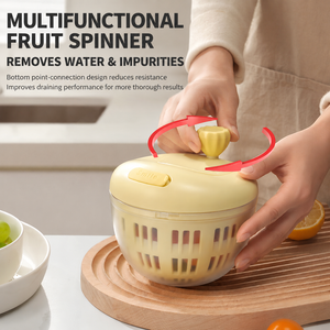 Escurridor Manual de Ensaladas, Escurridor de Frutas y Verduras, Tazón Desmontable para Lavar y Secar, Utensilio de Cocina - Product Image 4